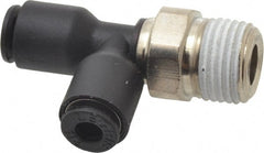 Legris - 1/8" OD, 1/8 NPT, Nylon/Nickel Plated Brass Push-to-Connect Male Run Tee - 290 Max psi - Exact Tooling