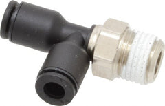 Legris - 5/32" OD, 1/8 NPT, Nylon/Nickel Plated Brass Push-to-Connect Male Run Tee - 290 Max psi - Exact Tooling