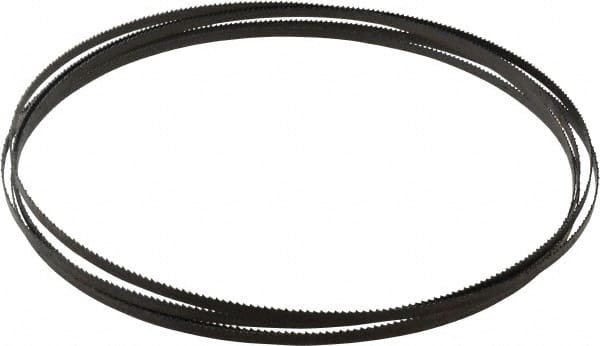 Starrett - 10 TPI, 12' 6" Long x 1/4" Wide x 0.025" Thick, Welded Band Saw Blade - Carbon Steel, Toothed Edge, Raker Tooth Set, Flexible Back, Contour Cutting - Exact Tooling