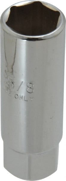 Proto - 5/8", 3/8" Drive, Spark Plug Hand Socket - 6 Points, 2-1/2" OAL, Chrome Finish - Exact Tooling