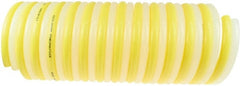 Coilhose Pneumatics - 3/8" ID, 50' Long, Yellow & Natural Nylon Coiled & Self Storing Hose - 165 Max psi, No Fittings - Exact Tooling