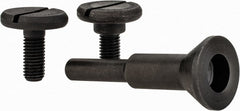 Value Collection - 1/4 & 3/8" Hole, Screw Lock Wheel Mandrel - 2" OAL, 1/4" Max Wheel Width, 1/4" Shank Diam - Exact Tooling