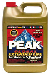 Peak - 1 Gal Extended Life Premixed Antifreeze & Coolant - Ethylene Glycol, Organic Acid Inhibitor, De-Ionized Water Composition - Exact Tooling