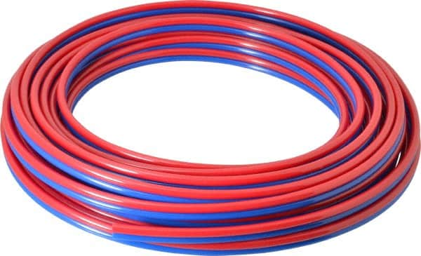 Coilhose Pneumatics - 5/32" ID x 1/4" OD, 50' Long, Polyurethane Tube - Red/Blue, 125 Max psi, 95 Hardness - Exact Tooling