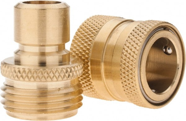 Coilhose Pneumatics - Garden Hose Coupler & Connector Set - Brass - Exact Tooling