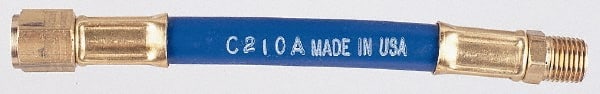 Coilhose Pneumatics - 3/8" ID 1/2' Long Lead-In Whip Hose - FNPT x MNPT Swivel Ends, 200 Working psi, -40 to 212°F, 3/8" Fitting, - Exact Tooling