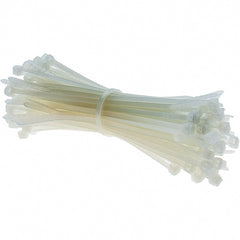 Thomas & Betts - 4" Long Natural (Color) Nylon Standard Cable Tie - 18 Lb Tensile Strength, 1.13mm Thick, 2" Max Bundle Diam - Exact Tooling
