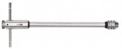 Irwin Hanson - 1/4 to 1/2" Tap Capacity, T Handle Tap Wrench - 12" Overall Length, Ratcheting - Exact Tooling