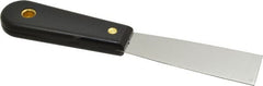 Value Collection - 1-1/4" Wide Stainless Steel Putty Knife - Stiff, Nylon Handle, 7.68" OAL - Exact Tooling