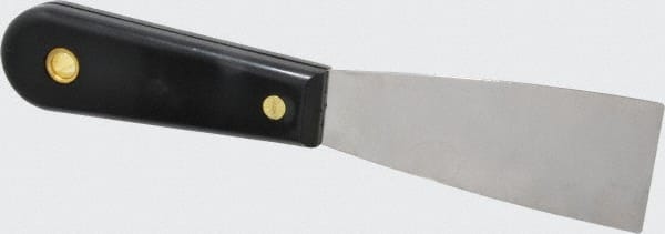 Value Collection - 1-1/2" Wide Chisel Edge Blade Stainless Steel Putty Knife - Nylon Handle, 7.68" OAL - Exact Tooling