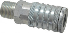 Coilhose Pneumatics - 1/2 Male NPT Industrial Pneumatic Hose Coupler - Plated Steel, 1/2" Body Diam - Exact Tooling