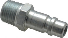 Coilhose Pneumatics - 1/2 Male NPT Industrial Pneumatic Hose Connector - Plated Steel, 1/2" Body Diam - Exact Tooling