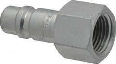 Coilhose Pneumatics - 1/2 Female NPT Industrial Pneumatic Hose Connector - Plated Steel, 1/2" Body Diam - Exact Tooling