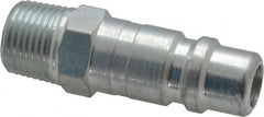 Coilhose Pneumatics - 3/8 Male NPT Industrial Pneumatic Hose Connector - Plated Steel, 1/2" Body Diam - Exact Tooling