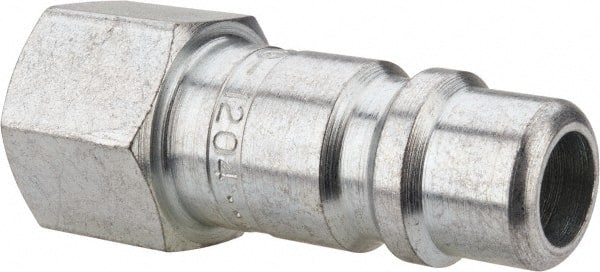 Coilhose Pneumatics - 3/8 Female NPT Industrial Pneumatic Hose Connector - Plated Steel, 1/2" Body Diam - Exact Tooling