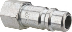 Coilhose Pneumatics - 3/8 Female NPT Industrial Pneumatic Hose Connector - Plated Steel, 1/2" Body Diam - Exact Tooling