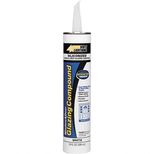 White Lightning - 10 oz Wood Repair - White, 24.2 Sq Ft Coverage, Siliconized Latex - Exact Tooling