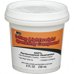 White Lightning - 8 oz Drywall/Plaster Repair - White, 20.1 Sq Ft Coverage, Vinyl Latex - Exact Tooling
