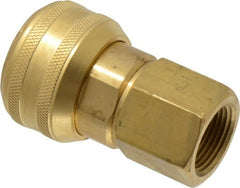 Coilhose Pneumatics - 3/4 Female NPT Industrial Pneumatic Hose Coupler - Brass, 3/4" Body Diam - Exact Tooling
