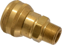 Coilhose Pneumatics - 3/4 Male NPT Industrial Pneumatic Hose Coupler - Brass, 3/4" Body Diam - Exact Tooling