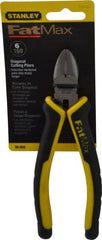 Stanley - 6-3/8" OAL, Diagonal Cutter - 13/16" Jaw Length x 3/4" Jaw Width, Oval Head, Double Injection Molded Handle - Exact Tooling