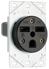 Pass & Seymour - 125 VAC, 20 Amp, 14-20R NEMA Configuration, Brown, Industrial Grade, Self Grounding Single Receptacle - 1 Phase, 3 Poles, 4 Wire, Flush Mount - Exact Tooling