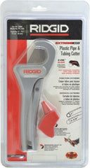 Ridgid - 1/8" to 1-3/8" Pipe Capacity, Single Stroke Cutter - Cuts Plastic, Rubber, PVC, CPVC - Exact Tooling