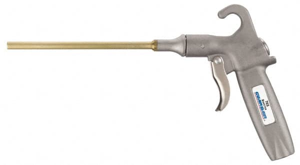 Guardair - 120 Max psi Safety Shield Pistol Grip Blow Gun - 1/4 NPT, 6" Tube Length, Aluminum Body/Brass Extension - Exact Tooling