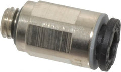 Legris - 4mm Outside Diam, M5 x 0.8 Metric, Nickel Plated Brass Push-to-Connect Tube Male Connector - 290 Max psi - Exact Tooling
