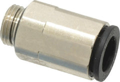 Legris - 8mm Outside Diam, 1/8 BSPP, Nickel Plated Brass Push-to-Connect Tube Male Connector - 290 Max psi - Exact Tooling