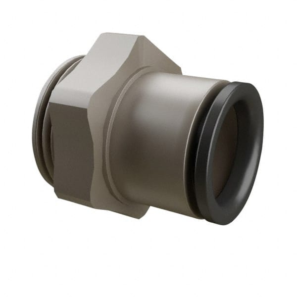 Legris - 10mm Outside Diam, 3/8 BSPP, Nickel Plated Brass Push-to-Connect Tube Male Connector - 290 Max psi - Exact Tooling