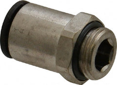 Legris - 12mm Outside Diam, 3/8 BSPP, Nickel Plated Brass Push-to-Connect Tube Male Connector - 290 Max psi - Exact Tooling