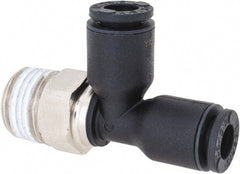 Legris - 4mm OD, 1/8 BSPT, Nylon/Nickel Plated Brass Push-to-Connect Male Run Tee - 290 Max psi - Exact Tooling