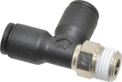 Legris - 6mm OD, 1/8 BSPT, Nylon/Nickel Plated Brass Push-to-Connect Male Run Tee - 290 Max psi - Exact Tooling