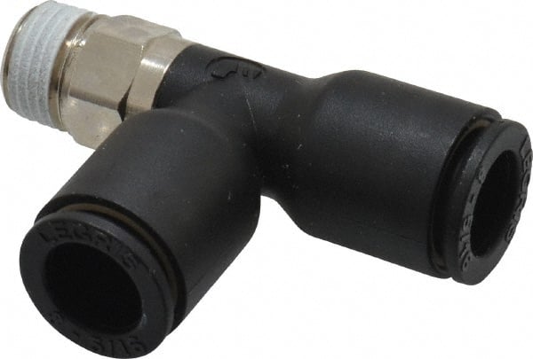 Legris - 8mm OD, 1/8 BSPT, Nylon/Nickel Plated Brass Push-to-Connect Male Run Tee - 290 Max psi - Exact Tooling