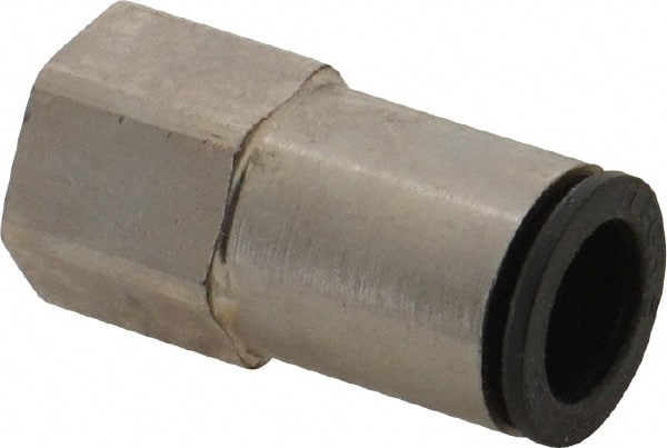 Legris - 12mm Outside Diam, 3/8 BSPP, Nickel Plated Brass Push-to-Connect Tube Female Connector - 290 Max psi - Exact Tooling