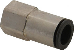 Legris - 12mm Outside Diam, 3/8 BSPP, Nickel Plated Brass Push-to-Connect Tube Female Connector - 290 Max psi - Exact Tooling