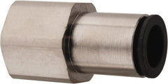 Legris - 12mm Outside Diam, 1/2 BSPP, Nickel Plated Brass Push-to-Connect Tube Female Connector - 290 Max psi - Exact Tooling