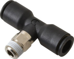 Legris - 5/16" OD, 1/8 BSPT, Nylon/Nickel Plated Brass Push-to-Connect Male Branch Tee - 290 Max psi - Exact Tooling