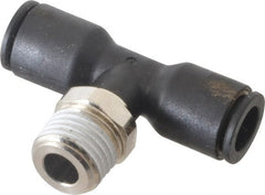 Legris - 5/16" OD, 1/4 BSPT, Nylon/Nickel Plated Brass Push-to-Connect Male Branch Tee - 290 Max psi - Exact Tooling