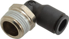 Legris - 5/16" OD, 3/8 BSPT, Nylon/Nickel Plated Brass Push-to-Connect Male Elbow - 290 Max psi - Exact Tooling