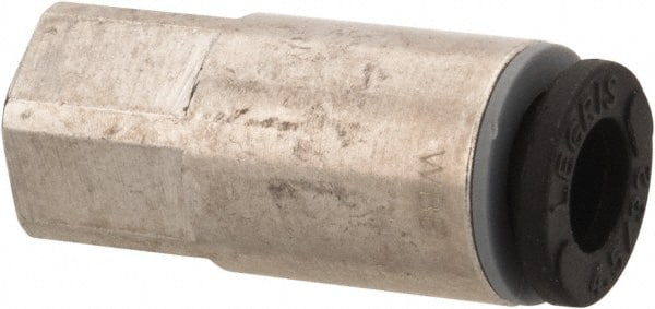 Legris - 4mm Outside Diam, M5 x 0.8 Metric, Nickel Plated Brass Push-to-Connect Tube Female Connector - 290 Max psi - Exact Tooling
