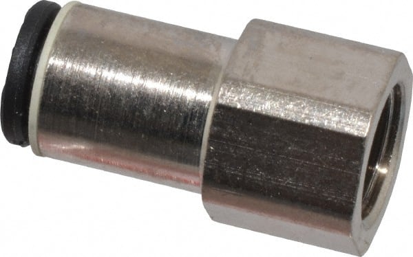 Legris - 6mm Outside Diam, 1/8 BSPP, Nickel Plated Brass Push-to-Connect Tube Female Connector - 290 Max psi - Exact Tooling