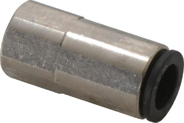 Legris - 8mm Outside Diam, 1/8 BSPP, Nickel Plated Brass Push-to-Connect Tube Female Connector - 290 Max psi - Exact Tooling