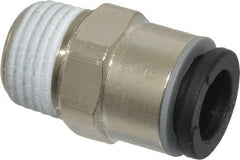 Legris - 6mm Outside Diam, 1/8 BSPT, Nickel Plated Brass Push-to-Connect Tube Male Connector - 290 Max psi - Exact Tooling