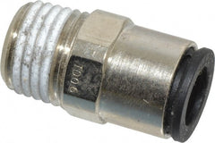 Legris - 5/16" Outside Diam, 1/4 BSPT, Nickel Plated Brass Push-to-Connect Tube Male Connector - 290 Max psi - Exact Tooling