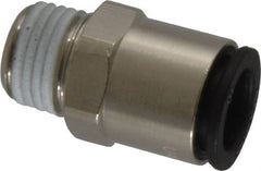 Legris - 10mm Outside Diam, 1/4 BSPT, Nickel Plated Brass Push-to-Connect Tube Male Connector - 290 Max psi - Exact Tooling