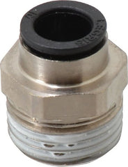Legris - 10mm Outside Diam, 1/2 BSPT, Nickel Plated Brass Push-to-Connect Tube Male Connector - 290 Max psi - Exact Tooling