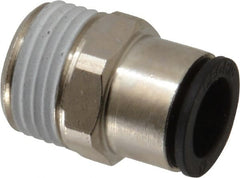 Legris - 12mm Outside Diam, 1/2 BSPT, Nickel Plated Brass Push-to-Connect Tube Male Connector - 290 Max psi - Exact Tooling