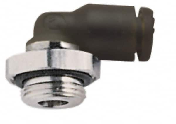 Legris - 10mm OD, 1/2 BSPP, Nylon/Nickel Plated Brass Push-to-Connect Male Elbow - 290 Max psi - Exact Tooling